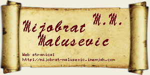 Mijobrat Malušević vizit kartica